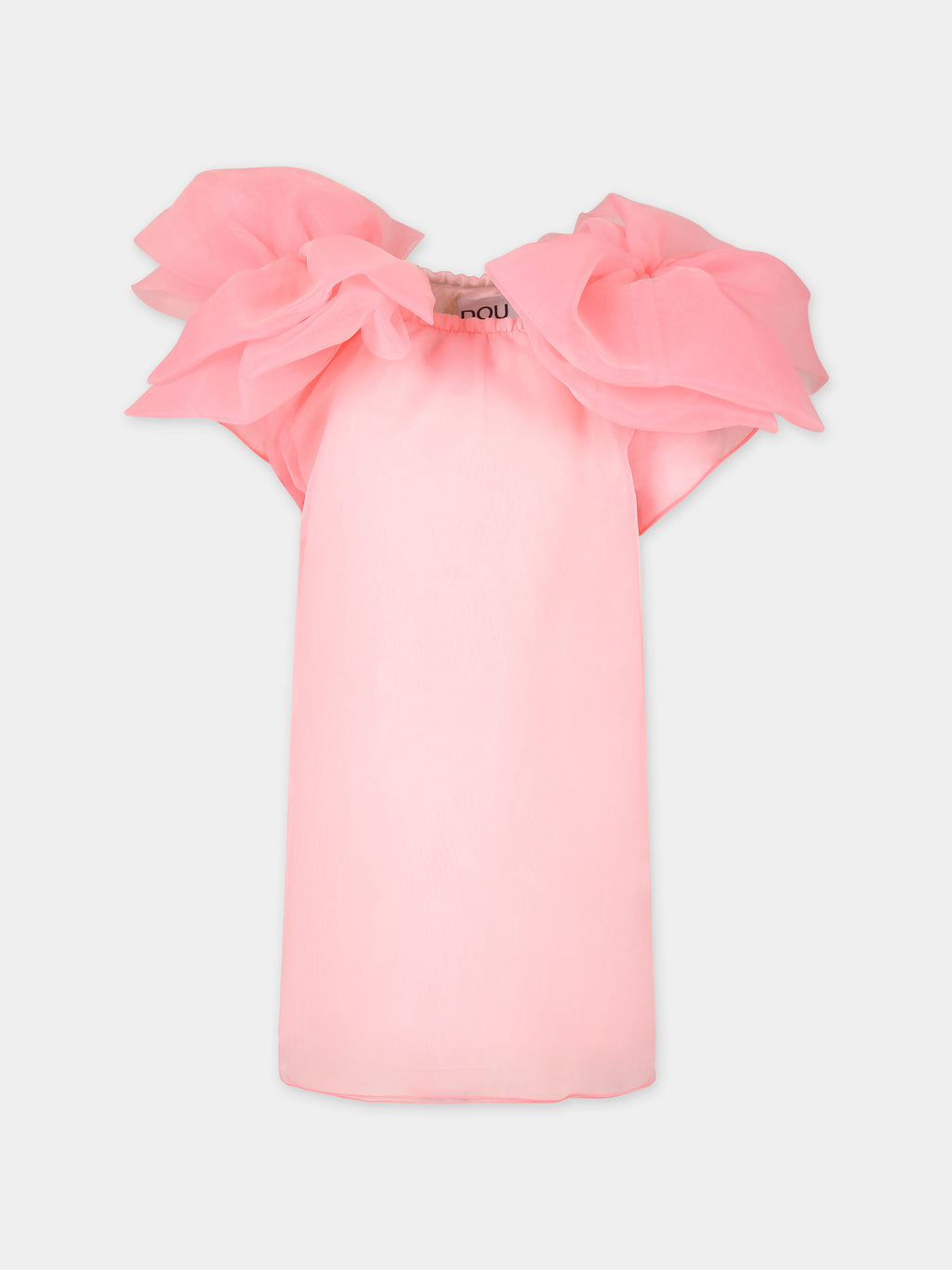 Pink dress for girl with bows